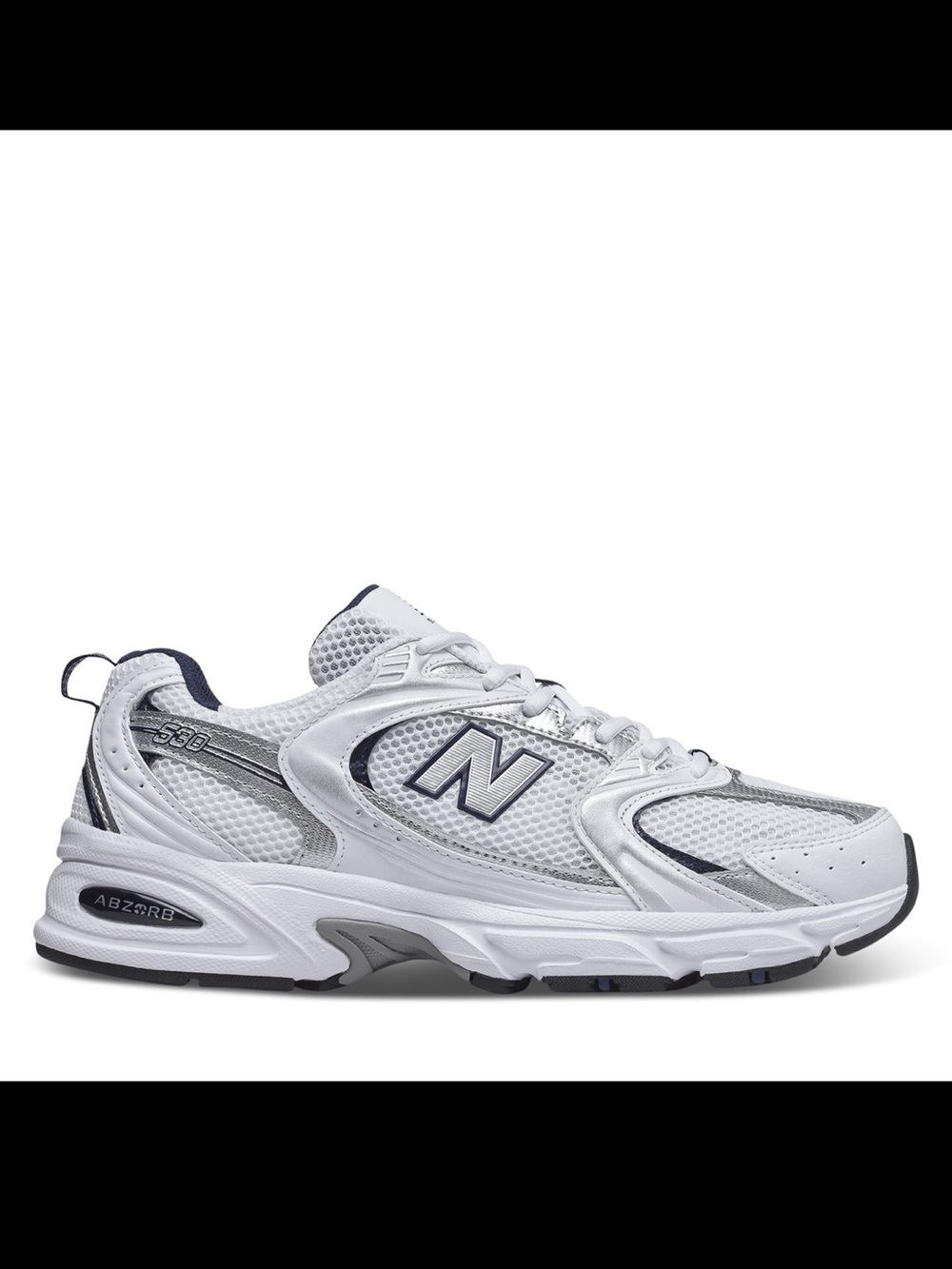 New Balance White and Gray Running Shoes